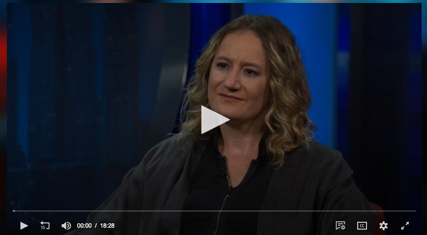 Video still from an interview with danah boyd