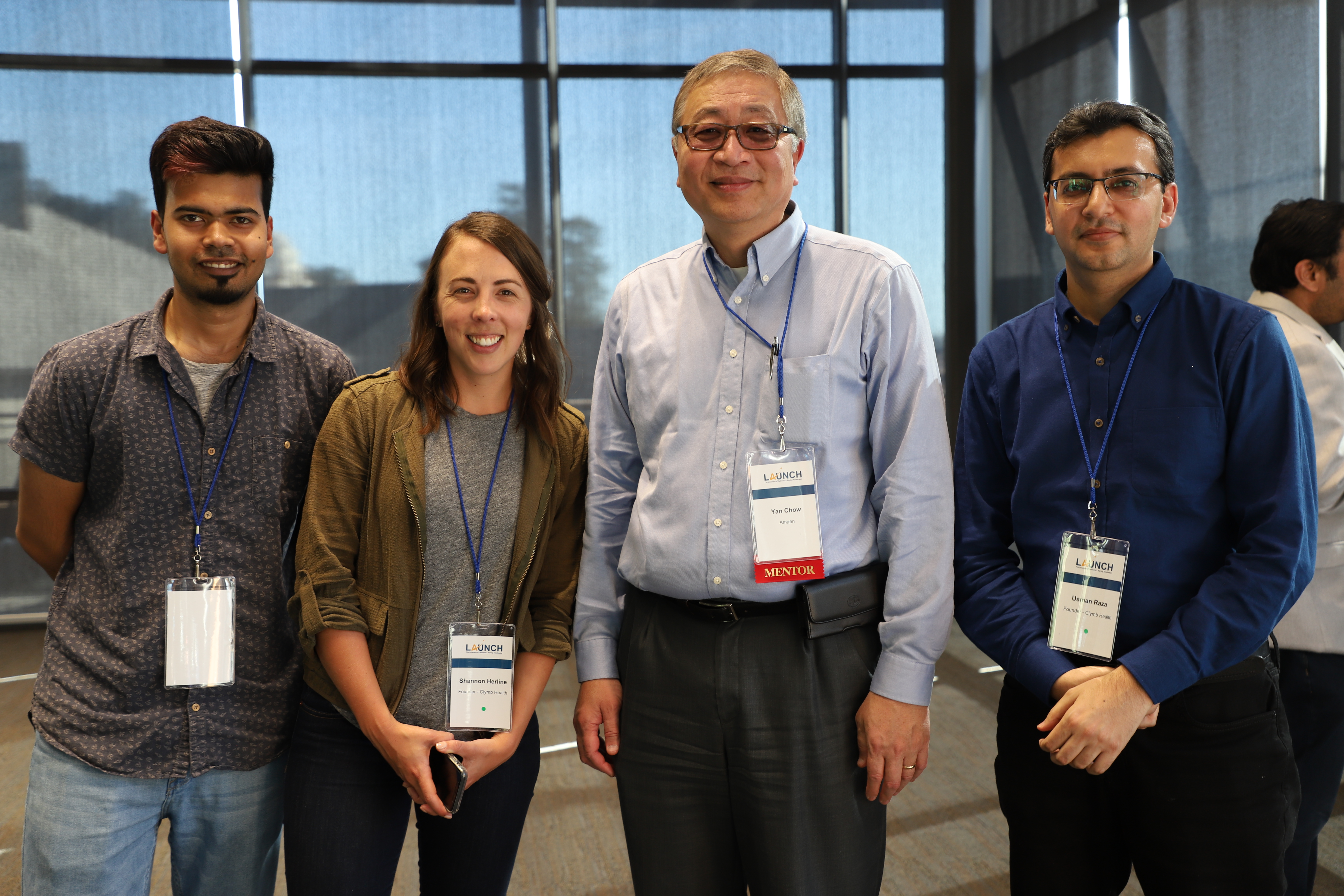 Sandeep, Shannon and Usman with their LAUNCH mentor Dr. Yan Chow
