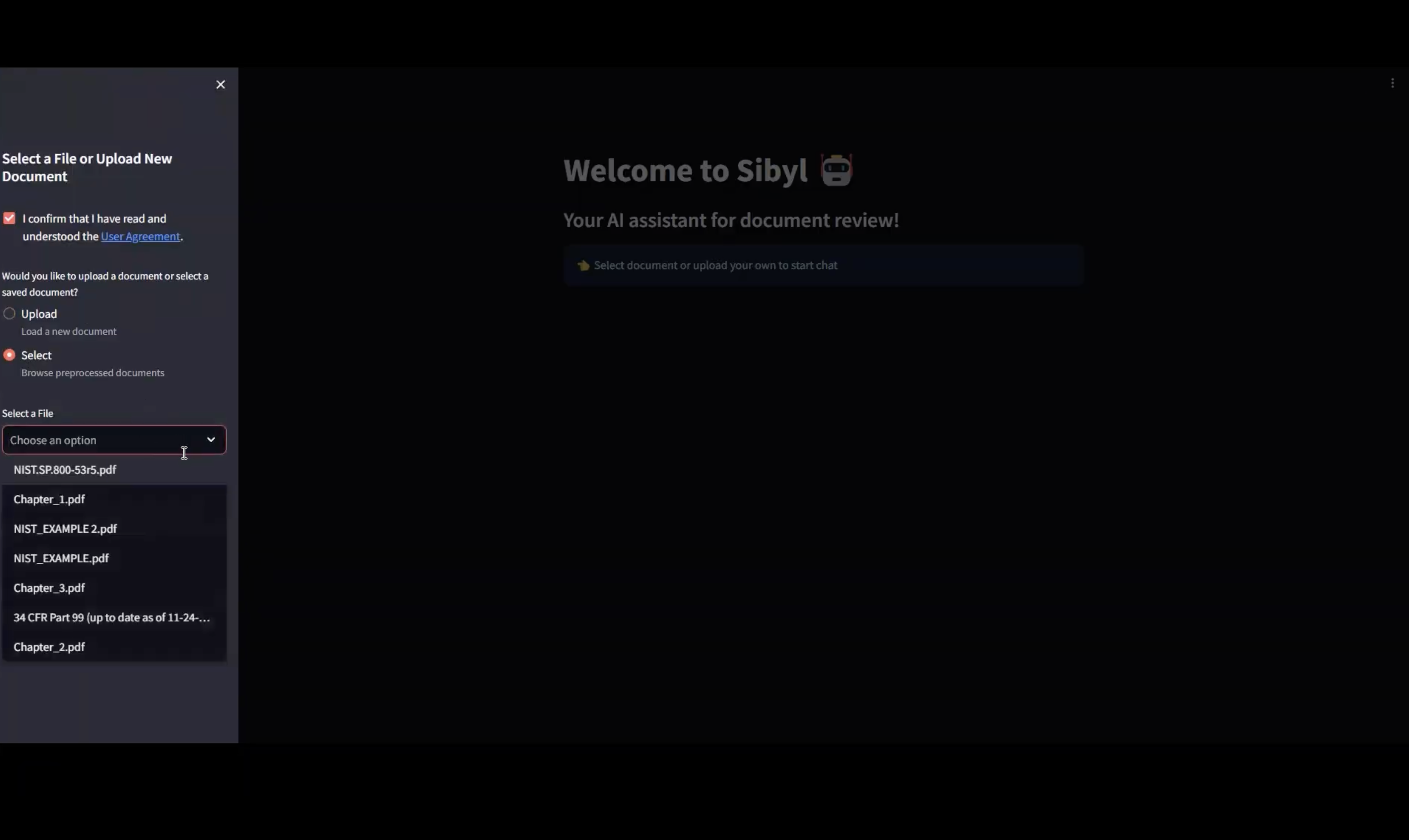 screenshot of sibyl