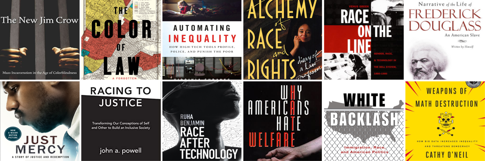 collage of anti-racist books