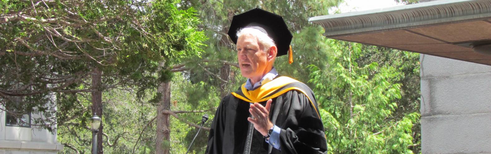 The 2016 commencement keynote speaker was Peter Norvig, Google’s director of research