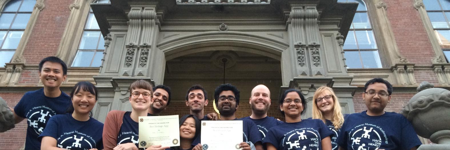 The I School team won the HackTheHearst Hackathon Grand Prize.