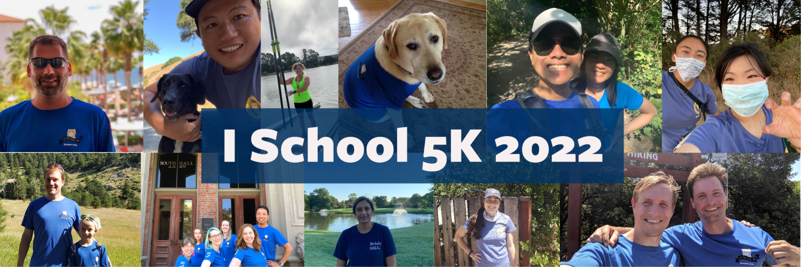 collage of images from past I School 5Ks with text: "I School 5K 2022"