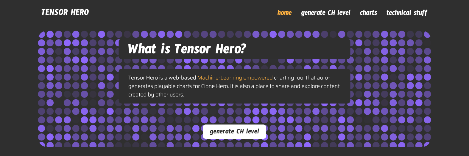 Tensor Hero Landing Page