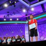 Jayden Lee from San Ramon, California, takes his turn at the Scripps National Spelling Bee at National Harbor in Maryland, U.S. May 29, 2018. REUTERS/Kevin Lamarque