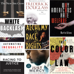 collage of anti-racist books