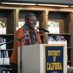Author and librarian Dorothy Lazard speaks at the Luncheon in the Library. (Photos by Jami Smith/UC Berkeley Library)