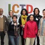 Tapan Parikh, Jenna Burrell, Elisa Oreglia, Neha Kumar, Janaki Srinivasan, Josh Blumenstock, and Kentaro Toyama (left to right)