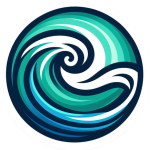 OceanWatch logo: a circle with a large wave