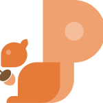 Playscape logo depicting a fox squirrel, a member of our local biodiversity