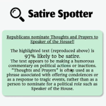 Satire Spotter Extension: Satire text and image detection using machine learning