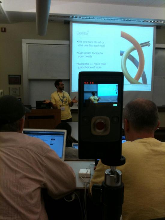 Nathan Gandomi presenting at Educamp (photo: <a href="http://www.flickr.com/photos/adawnphoto/6012856056/">Angela White</a>)
