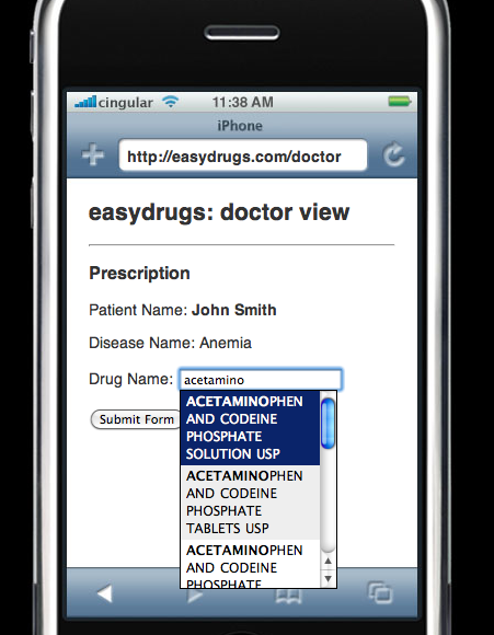 Student Project: Easydrugs