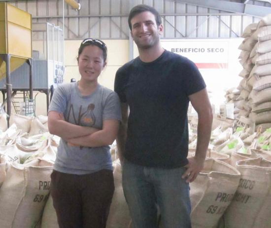 Ariel Chait (right) is working with small-holder coffee farmers in Oaxaca, Mexico.