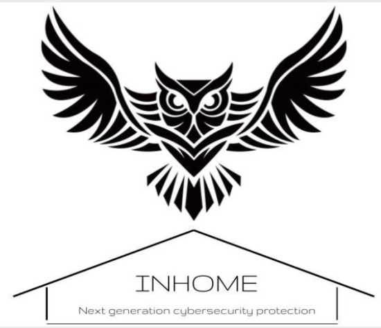 INHOME project logo; owl over a house