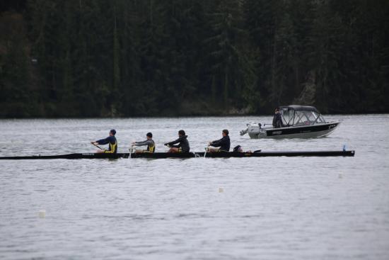 Guys rowing