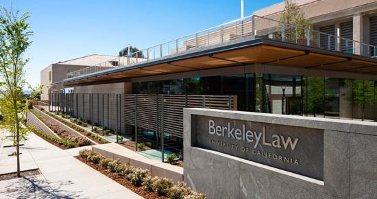 Photo of the front of the Berkeley School of Law