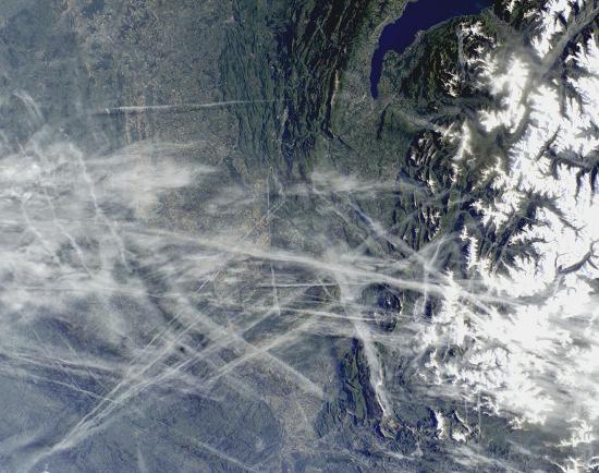 Contrail from Space