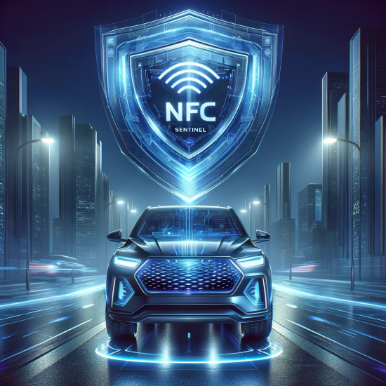 NFC logo: a graphic of a shield above a car