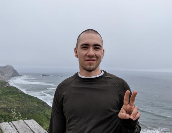 picture of mims student ellis Martin at point Reyes
