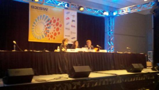 Larisa Mann, Jess Hemerly, and Jason Schultz presenting at SXSW <a href="http://twitpic.com/49jh5b">(photo: @WhitTxState11)</a>