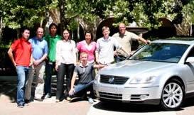 Jonathan Yen (third from left) with his coworkers at Volkswagen