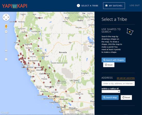 Users can navigate an interactive map to discover artifacts from different tribes throughout the area.